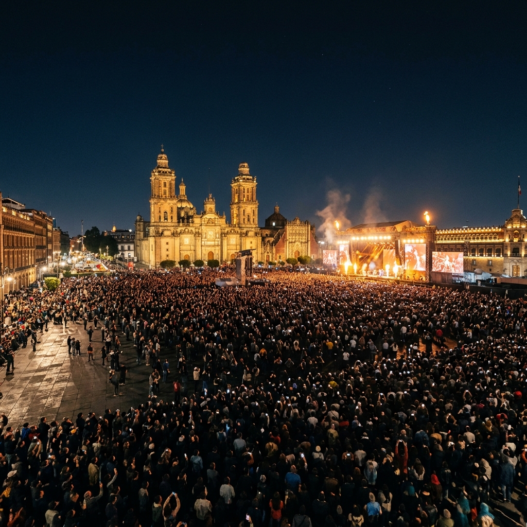 Andrea Bocelli y Los Ángeles Azules: Crónica de una noche histórica en el Zócalo noticia zocalo final